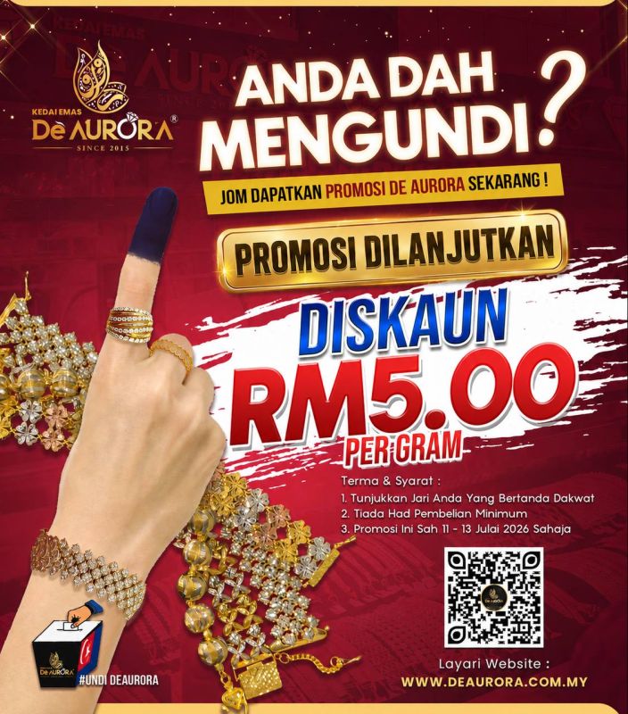 PROMOSI DISKAUN RM5/G DILANJUTKAN !!