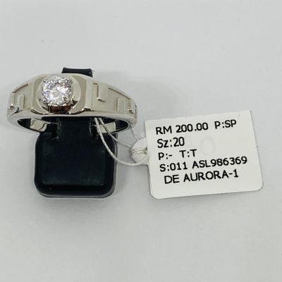 Cincin Perak 925 - BATU PUTIH