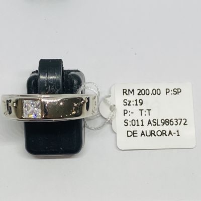 Cincin Perak 925 - BATU PUTIH